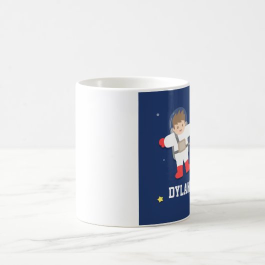Rocket-Schiffs-Weltraum-kleiner Astronaut für Kaffeetasse (Mittel)