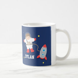 Rocket-Schiffs-Weltraum-kleiner Astronaut für Kaffeetasse