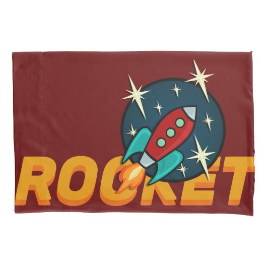 ROCKET-SCHIFFSSTANDARDGRÖSSE-PILLOWCASE KISSENBEZUG (Vorderseite)