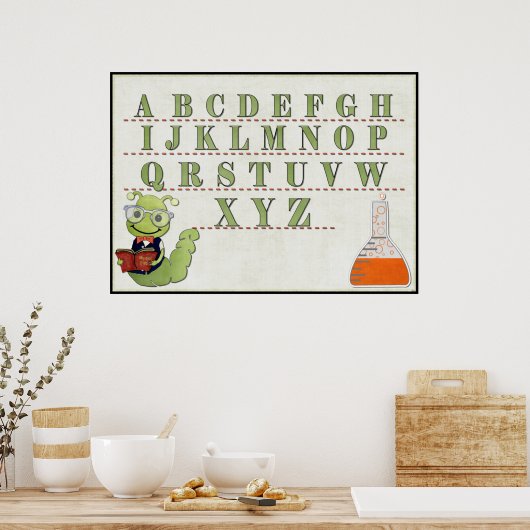 Rocket Scientist ABC HOMESCHOOL LEHRER Poster (Küche)