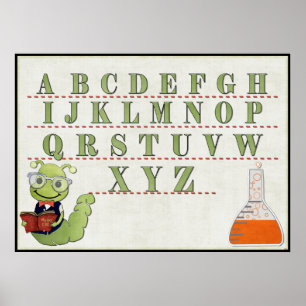Rocket Scientist ABC HOMESCHOOL LEHRER Poster