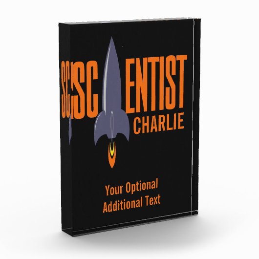 Rocket Scientist individuelle Name-Blockpreis Fotoblock (Links)