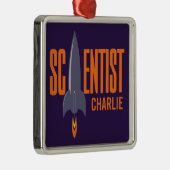 Rocket Scientist individuelle Name Ornament Aus Metall (Rechts)