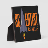 Rocket Scientist individuelle Name-Plakette Fotoplatte (Vorderseite)