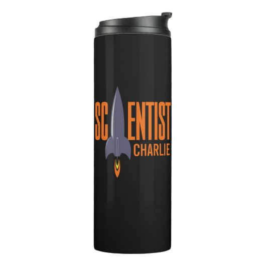 Rocket Scientist individuelle Name tumbler Thermosbecher (Nach links gedreht)