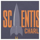 Rocket Scientist individuelle Name und Farbstoff Stoff (Nahaufnahme)