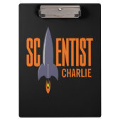 Rocket Scientist-individuelle Name-Zwischenablage Klemmbrett (Vorderseite)