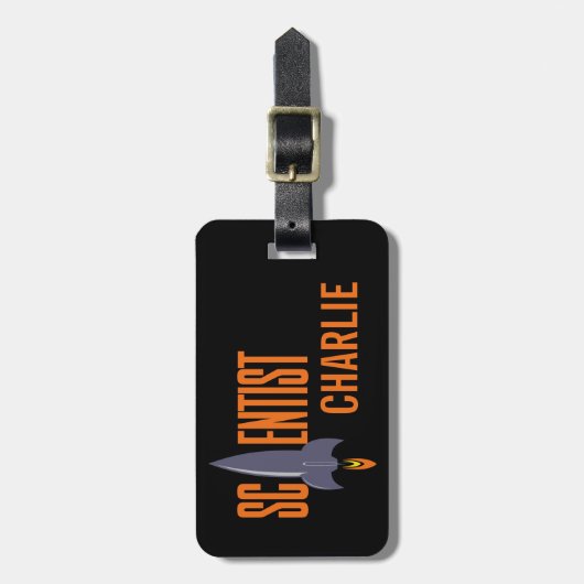 Rocket Scientist - individuelles Gepäckanhänger (Vorderseite vertikal)