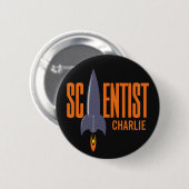 Rocket Scientists benutzerdefinierte Monogramm-Sch Button (Vorne & Hinten)