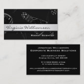 Rocket Scientists Moderne Black Business Cards Visitenkarte (Vorne/Hinten)