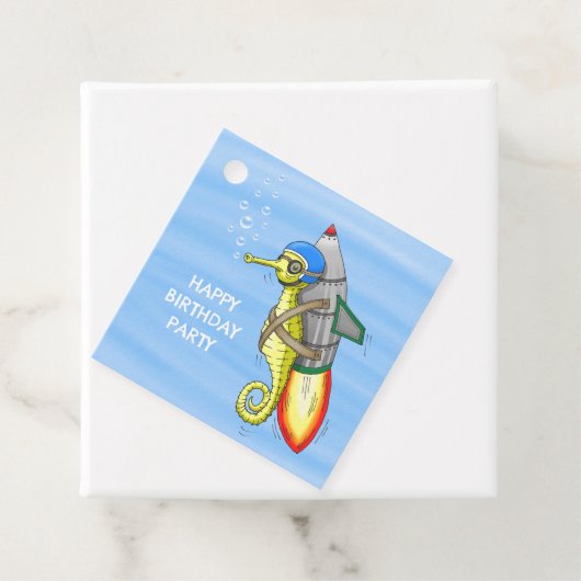 Rocket Seepferd Geburtstag Geschenkanhänger (Beispiel)