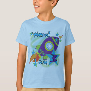 Rocket Ship 3. Geburtstag T - Shirt und Geschenke