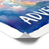 Rocket Ship & Alien Adventure Awaits Space Poster (Ecke)