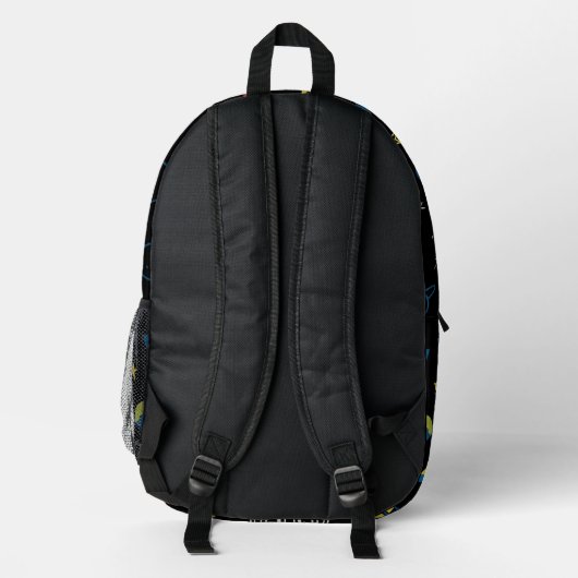 Rocket Ship Backpack with Solar System Design Bedruckter Rucksack (Rückseite)