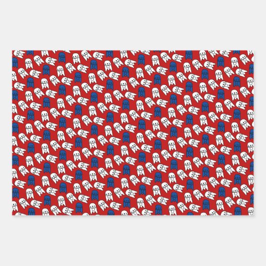 Rocket Ship Birthday Geschenkpapier Set (Vorderseite)