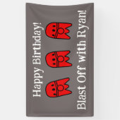 Rocket Ship Birthday Party Banner (Vertikal)