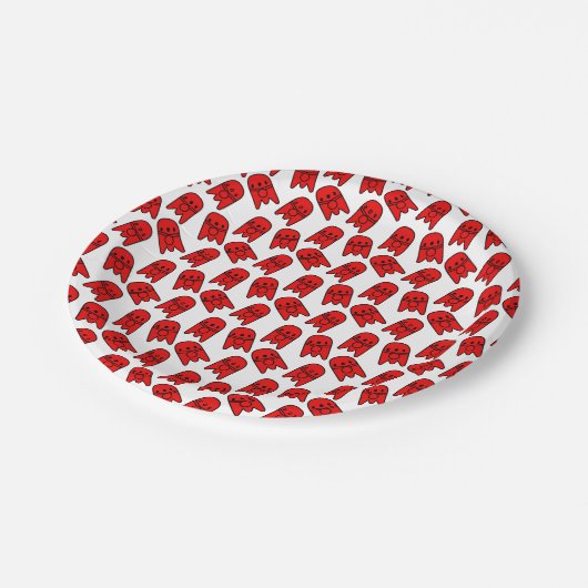 Rocket Ship Birthday Party Pappteller (Schrägansicht)