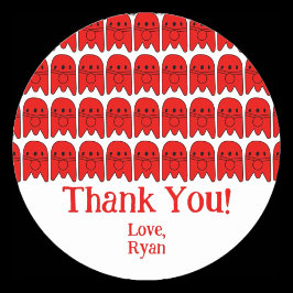 Rocket Ship Birthday Party Runder Aufkleber