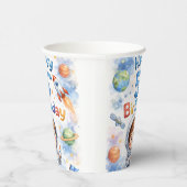 Rocket ship birthday Space Planets Boy Stars Pappbecher (Rechts)