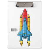 Rocket ship cartoon illustration  klemmbrett (Vorderseite)