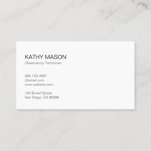 Rocket Ship-Logo | Sterns Visitenkarte (Rückseite)