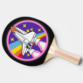 ROCKET SHIP RETRO PONG PADDLE TISCHTENNIS SCHLÄGER (Seitenansicht)