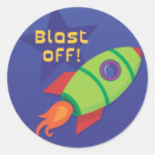 Rocket Ship Sticker (Vorderseite)