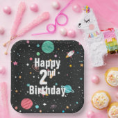 Rocket Ships and Planets Pappteller (Party)