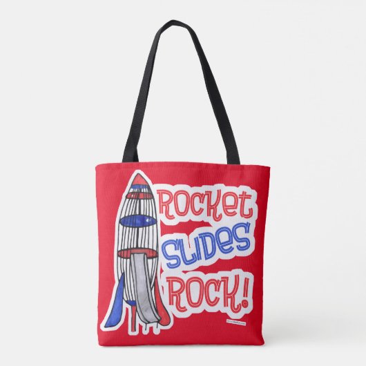 Rocket Slides Rock Fun Playground Homage Tasche (Rückseite)