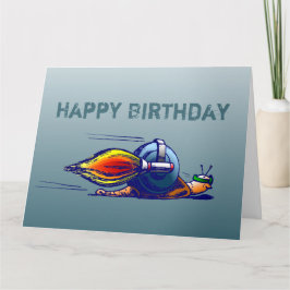 Rocket Snail auf der Geburtstagkarte Karte