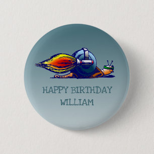 Rocket Snail Button