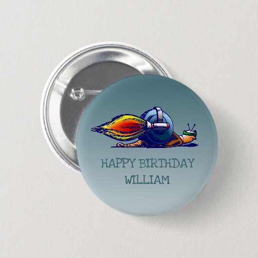 Rocket Snail Button (Vorne & Hinten)