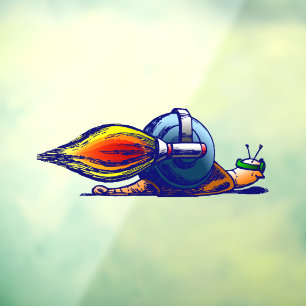 Rocket Snail Fensteraufkleber