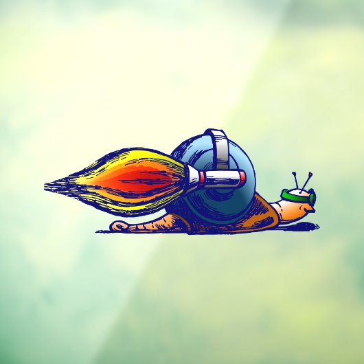 Rocket Snail Fensteraufkleber (Blatt 3)