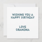 Rocket Snail Flat Geburtstagskarte Karte (Rückseite)