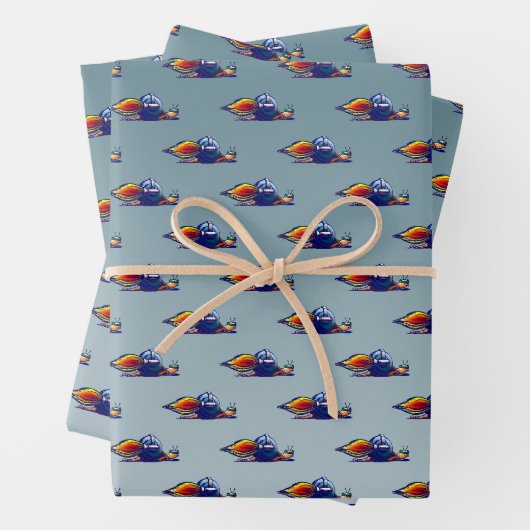 Rocket Snail Geschenkpapier Set (Beispiel)