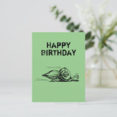 Rocket Snail Postcard Geburtstagkarte Postkarte (Stehend Vorderseite)