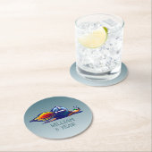 Rocket Snail Runder Pappuntersetzer (Vor Ort)