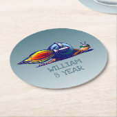 Rocket Snail Runder Pappuntersetzer (Angewinkelt)