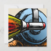 Rocket Snail zum Geburtstag Einladung (Rückseite)