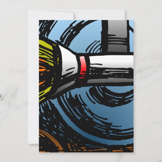 Rocket Snail zum Geburtstag Einladung (Rückseite)