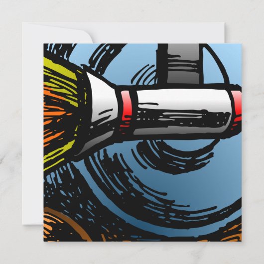 Rocket Snail zum Geburtstag Einladung (Rückseite)