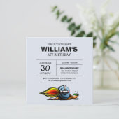 Rocket Snail zum Geburtstag Einladung (Stehend Vorderseite)