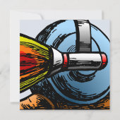 Rocket Snail zum Geburtstag Einladung (Rückseite)