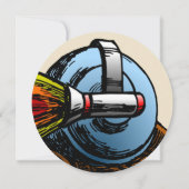 Rocket Snail zum Geburtstag Einladung (Rückseite)