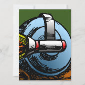 Rocket Snail zum Geburtstag Einladung (Rückseite)