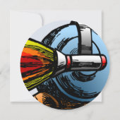 Rocket Snail zum Geburtstag Einladung (Rückseite)