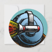 Rocket Snail zum Geburtstag Einladung (Rückseite)