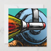 Rocket Snail zum Geburtstag Einladung (Rückseite)