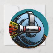 Rocket Snail zum Geburtstag Einladung (Rückseite)